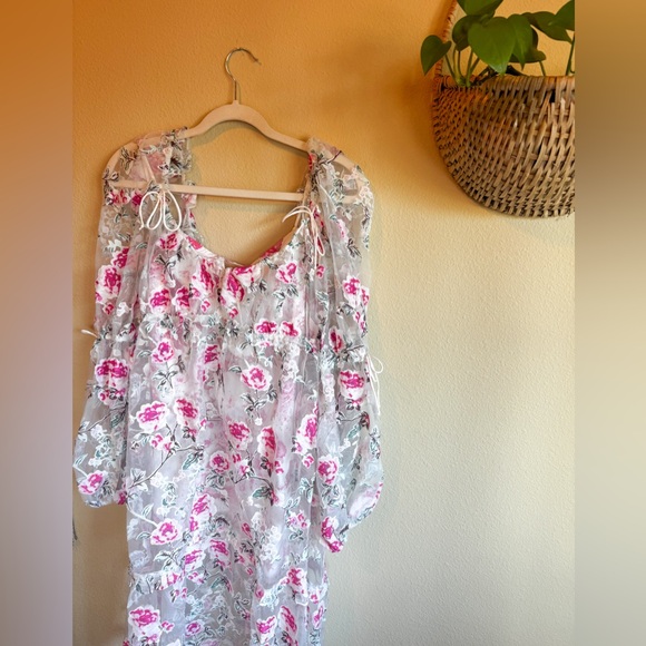 For Love and Lemons Lovell Burnout Midi Dress - Picture 2 of 4